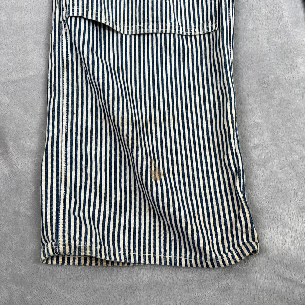 Vintage Penneys Pay Day Hickory Stripe Bib Overalls Sanforized Union Made XL 50s - Picture 6 of 16